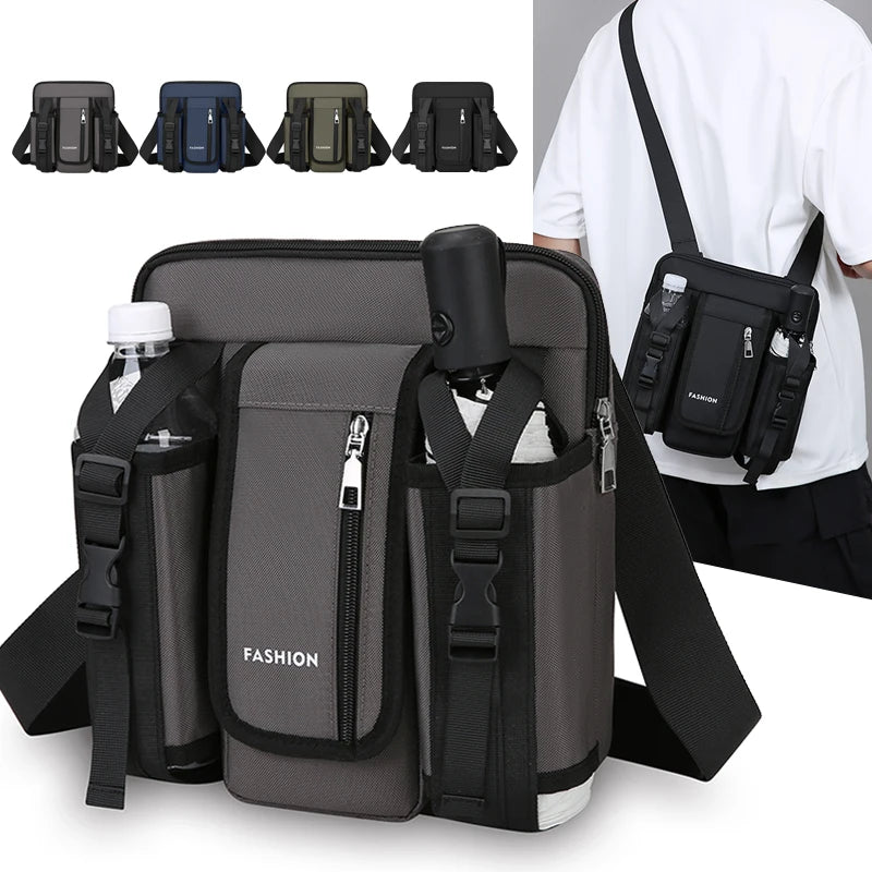 Fashion Trends Men Shoulder Bags High Quality Oxford Crossbody Bag for Men Messenger Bags Stylish Men Bag with Bottle Pocket Sac