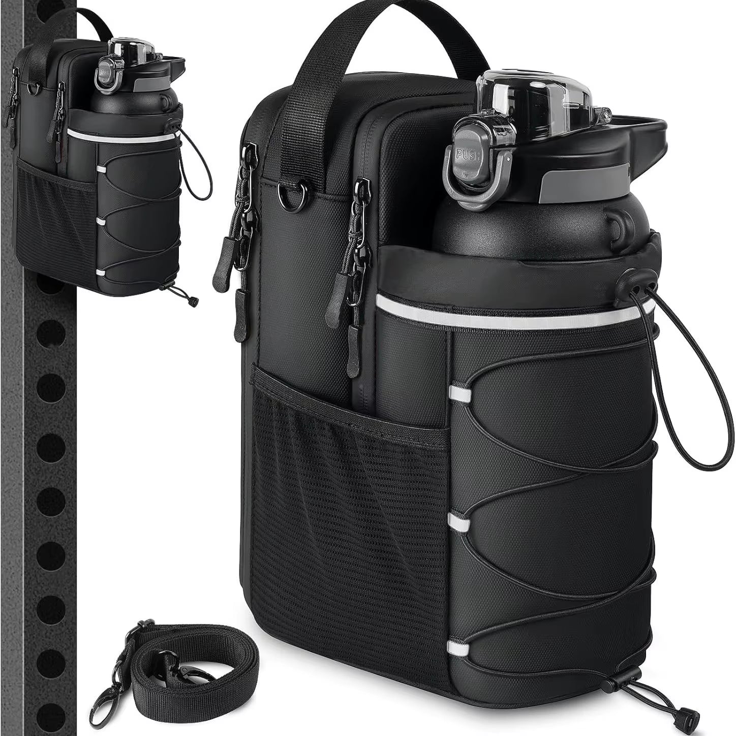 Sports Molle Fitness Strong Magnetic Force Bag Customized Design Water Bottle Multi-Function Carrier Gym Magnetic Bags Pouch